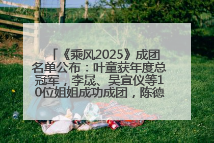 《乘风2025》成团名单公布：叶童获年度总冠军，李晟、吴宣仪等10位姐姐成功成团，陈德容获年度高光人物