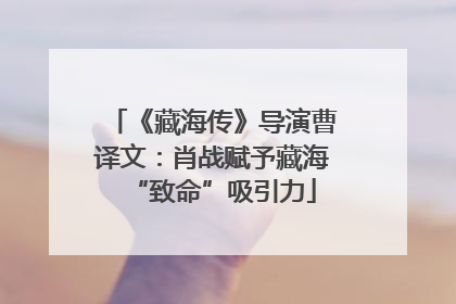 《藏海传》导演曹译文：肖战赋予藏海“致命”吸引力
