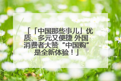 「中国那些事儿」优质、多元又便捷 外国消费者大赞“中国购”是全新体验！