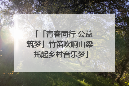「青春同行 公益筑梦」竹笛吹响山梁 托起乡村音乐梦
