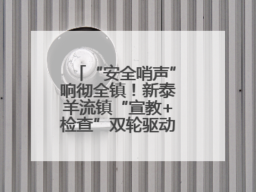 “安全哨声”响彻全镇！新泰羊流镇“宣教+检查”双轮驱动筑牢安全防线