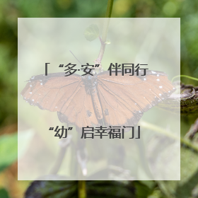 “多·安”伴同行 “幼”启幸福门