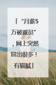 “月薪5万被裁员”，网上突然冒出很多！有猫腻