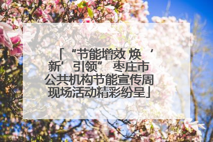 “节能增效 焕‘新’引领” 枣庄市公共机构节能宣传周现场活动精彩纷呈