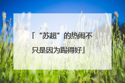 “苏超”的热闹不只是因为踢得好