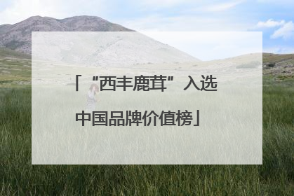 “西丰鹿茸”入选中国品牌价值榜