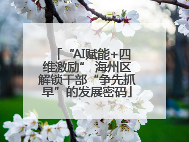 “AI赋能+四维激励” 海州区解锁干部“争先抓早”的发展密码