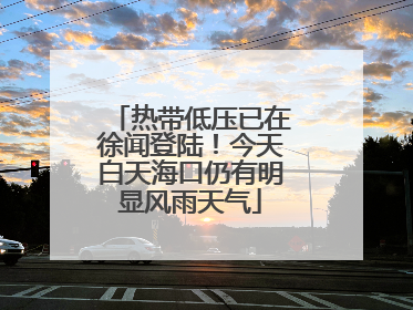 热带低压已在徐闻登陆！今天白天海口仍有明显风雨天气