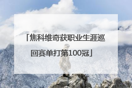 焦科维奇获职业生涯巡回赛单打第100冠