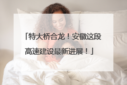 特大桥合龙！安徽这段高速建设最新进展！