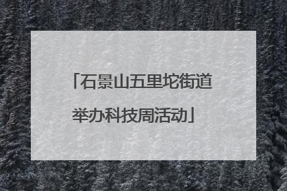 石景山五里坨街道举办科技周活动