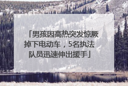 男孩因高热突发惊厥掉下电动车，5名执法队员迅速伸出援手