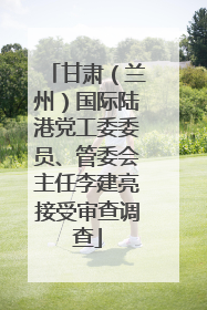 甘肃（兰州）国际陆港党工委委员、管委会主任李建亮接受审查调查