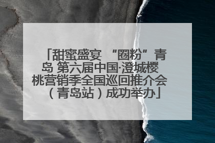 甜蜜盛宴 “圈粉”青岛 第六届中国·澄城樱桃营销季全国巡回推介会（青岛站）成功举办