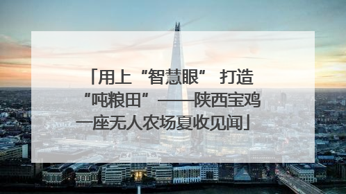 用上“智慧眼” 打造“吨粮田”——陕西宝鸡一座无人农场夏收见闻