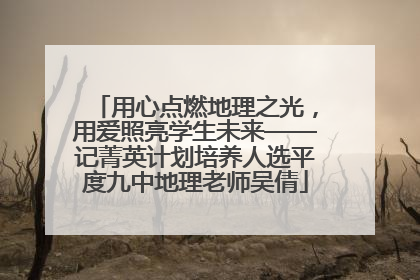 用心点燃地理之光，用爱照亮学生未来——记菁英计划培养人选平度九中地理老师吴倩