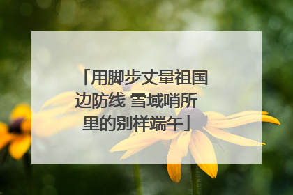 用脚步丈量祖国边防线 雪域哨所里的别样端午