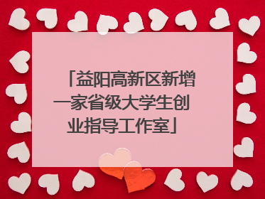 益阳高新区新增一家省级大学生创业指导工作室
