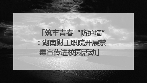 筑牢青春“防护墙”：湖南财工职院开展禁毒宣传进校园活动