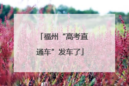 福州“高考直通车”发车了