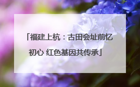 福建上杭：古田会址前忆初心 红色基因共传承