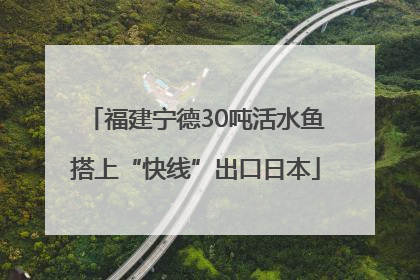 福建宁德30吨活水鱼搭上“快线”出口日本