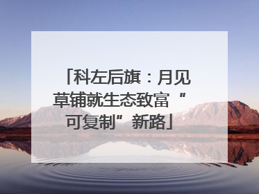 科左后旗：月见草铺就生态致富“可复制”新路
