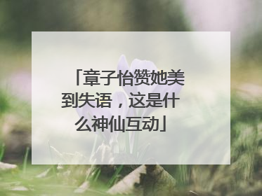 章子怡赞她美到失语，这是什么神仙互动