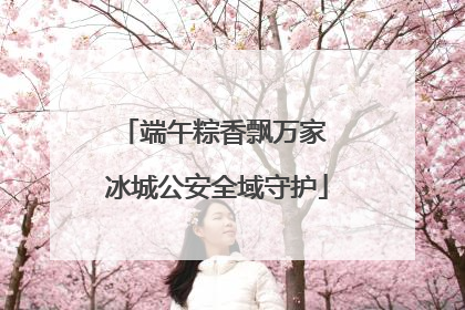 端午粽香飘万家 冰城公安全域守护
