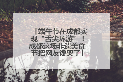端午节在成都实现“舌尖环游”！成都这场非遗美食节把网友馋哭了