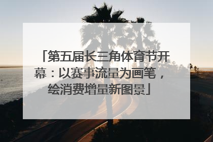 第五届长三角体育节开幕：以赛事流量为画笔，绘消费增量新图景