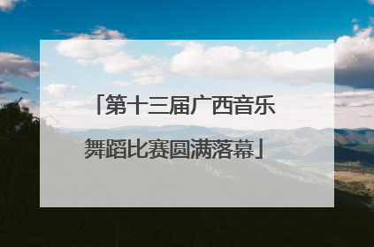 第十三届广西音乐舞蹈比赛圆满落幕