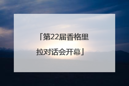 第22届香格里拉对话会开幕