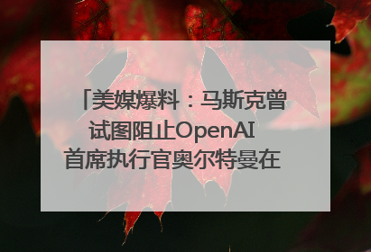 美媒爆料：马斯克曾试图阻止OpenAI首席执行官奥尔特曼在中东的AI交易