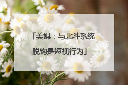 美媒：与北斗系统脱钩是短视行为