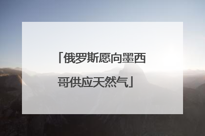 俄罗斯愿向墨西哥供应天然气