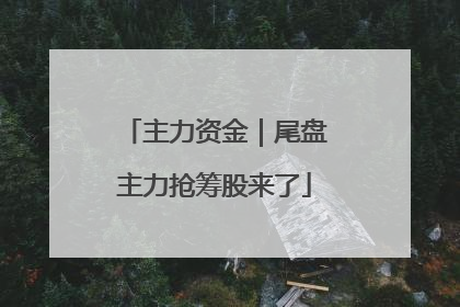 主力资金｜尾盘主力抢筹股来了