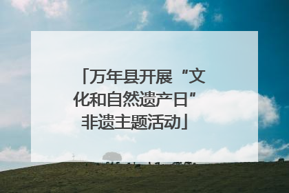 万年县开展“文化和自然遗产日”非遗主题活动