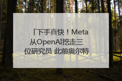 下手真快！Meta从OpenAI挖走三位研究员 此前奥尔特曼还曾出言嘲讽
