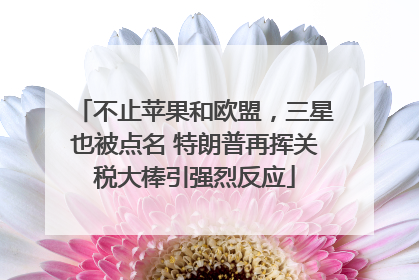 不止苹果和欧盟，三星也被点名 特朗普再挥关税大棒引强烈反应