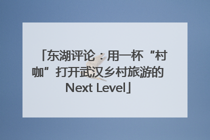 东湖评论：用一杯“村咖”打开武汉乡村旅游的Next Level