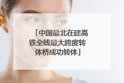 中国最北在建高铁全线最大跨度转体桥成功转体