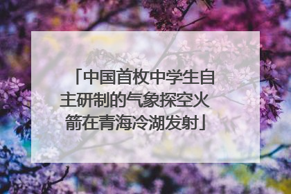 中国首枚中学生自主研制的气象探空火箭在青海冷湖发射