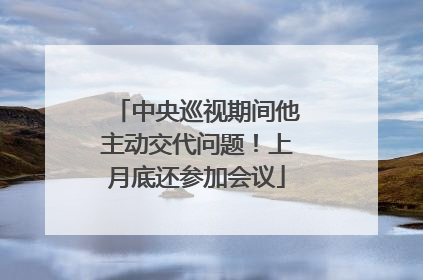 中央巡视期间他主动交代问题！上月底还参加会议