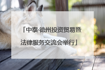 中泰·德州投资贸易暨法律服务交流会举行
