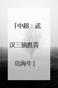 中超：武汉三镇胜青岛海牛