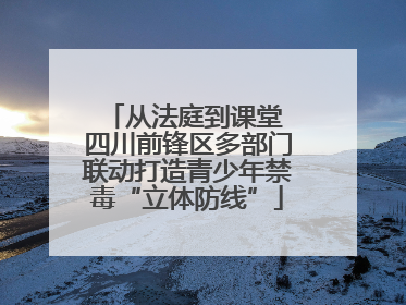 从法庭到课堂 四川前锋区多部门联动打造青少年禁毒“立体防线”