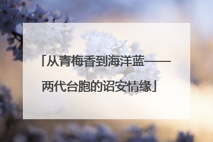 从青梅香到海洋蓝——两代台胞的诏安情缘