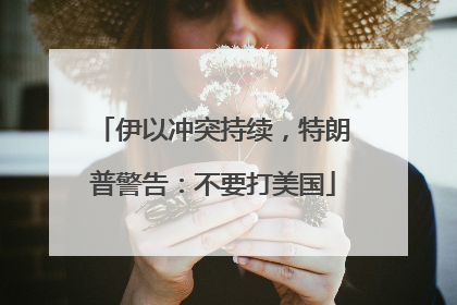 伊以冲突持续，特朗普警告：不要打美国