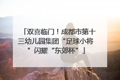 双喜临门！成都市第十三幼儿园集团“足球小将”闪耀“东郊杯”